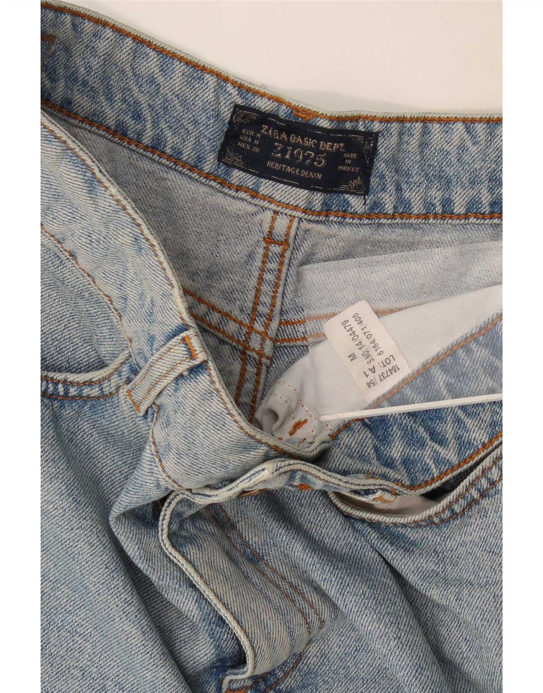 Zara Dame Denim Nederdel Medium W28 Blå