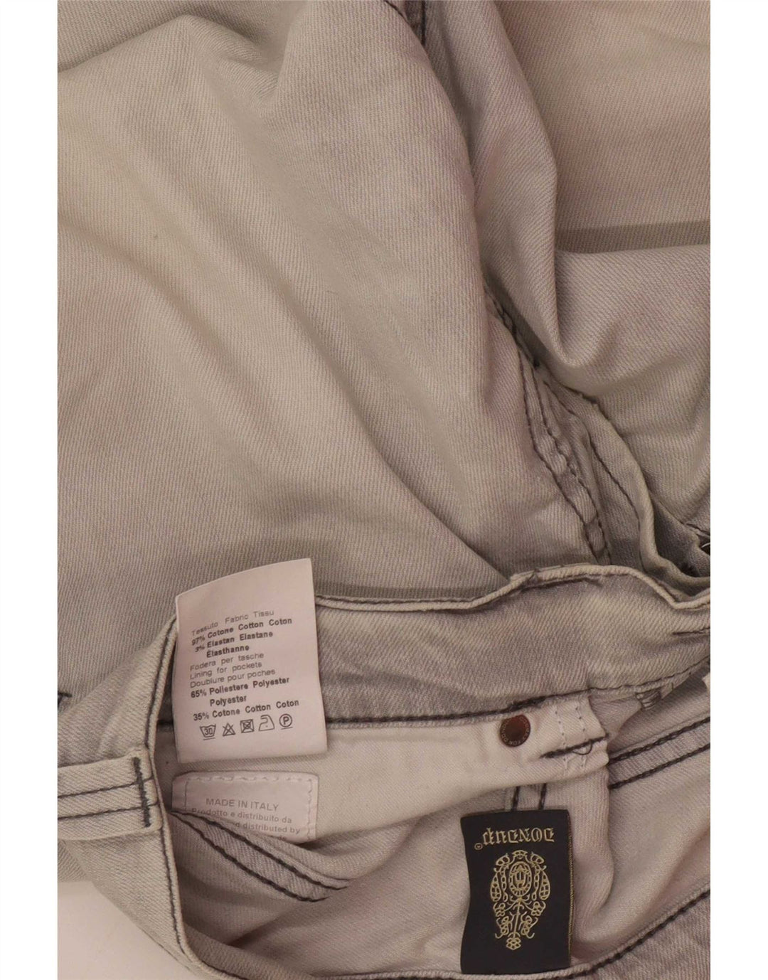 Dunlop Herre Slim Jeans W32 L29 Grå Bomuld