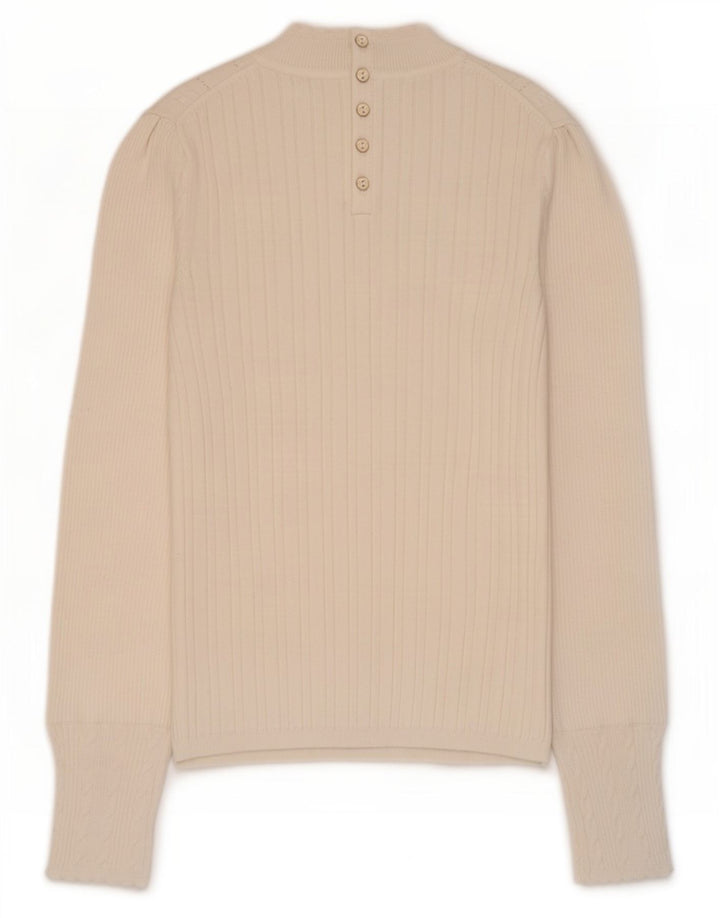 Marks & Spencer Dame Per Una Turtle Neck Jumper Sweater UK 10 Small White
