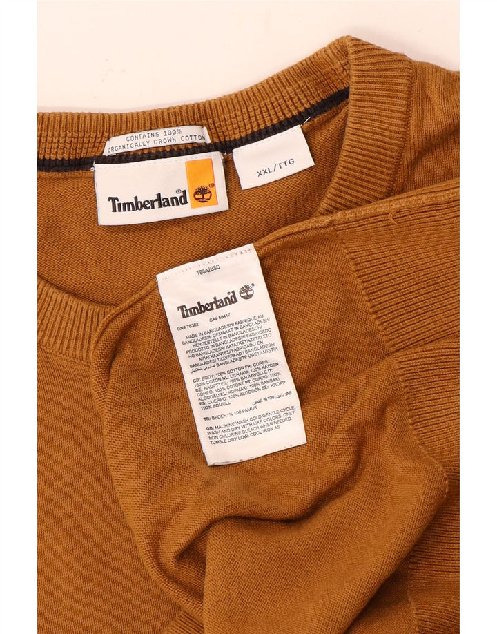 Timberland Herre trøjetrøje med rund hals 2XL brun bomuld