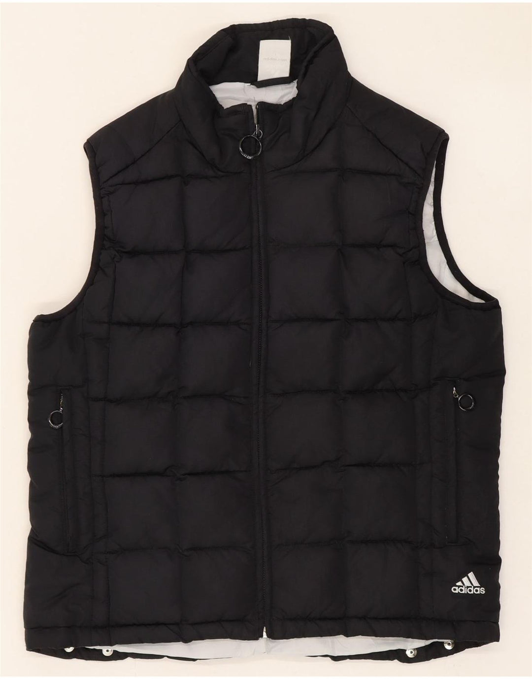 Adidas Womens Polstret Gilet UK 12 Medium Black Polyester