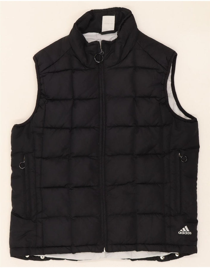 Adidas Womens Polstret Gilet UK 12 Medium Black Polyester
