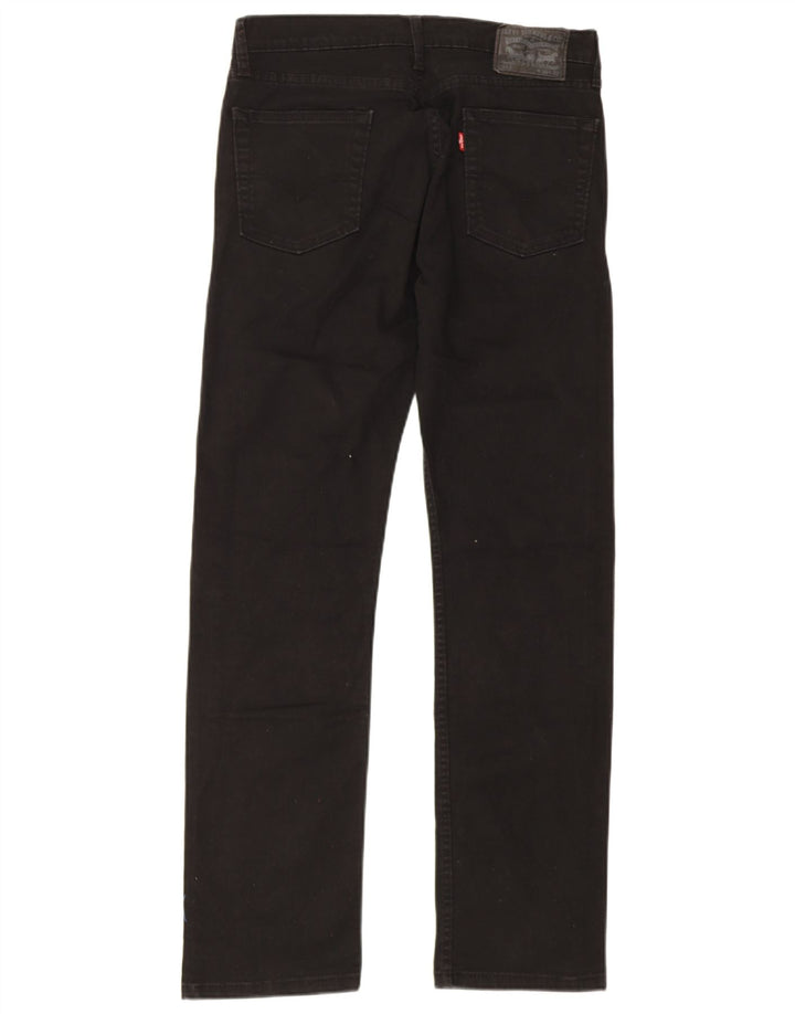 Levi's Herre 513 Slim Straight Jeans W30 L32 Sort Bomuld