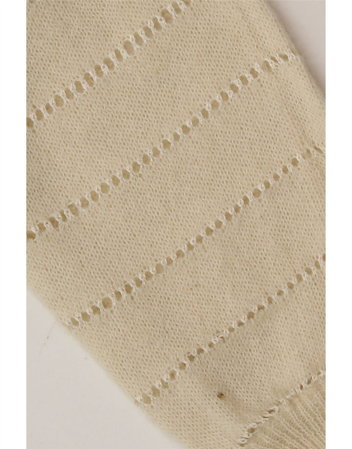 Vintage dame cardigan sweater UK 14 Medium Off White