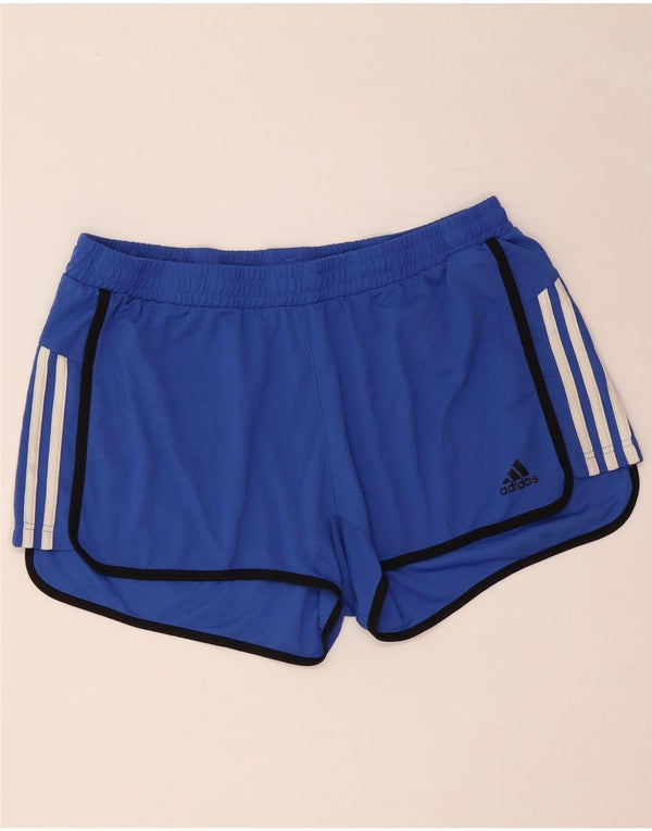 ADIDAS Climalite sportsshorts til kvinder UK 20/22 XL blå polyester