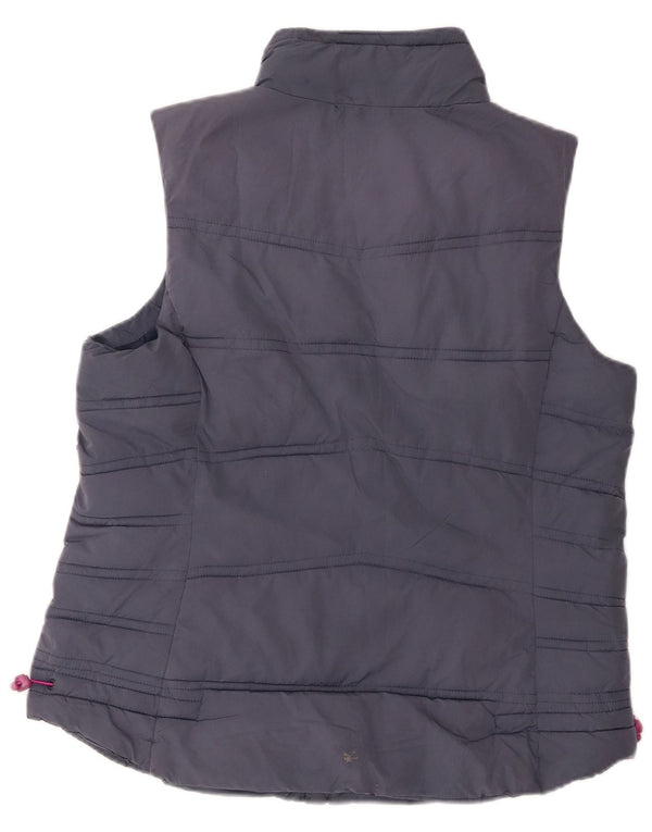 Weird Fish Womens Polstret Gilet UK 14 Large Navy Blue Polyester