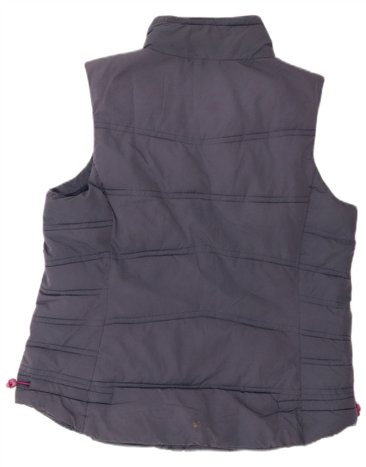 Weird Fish Womens Polstret Gilet UK 14 Large Navy Blue Polyester