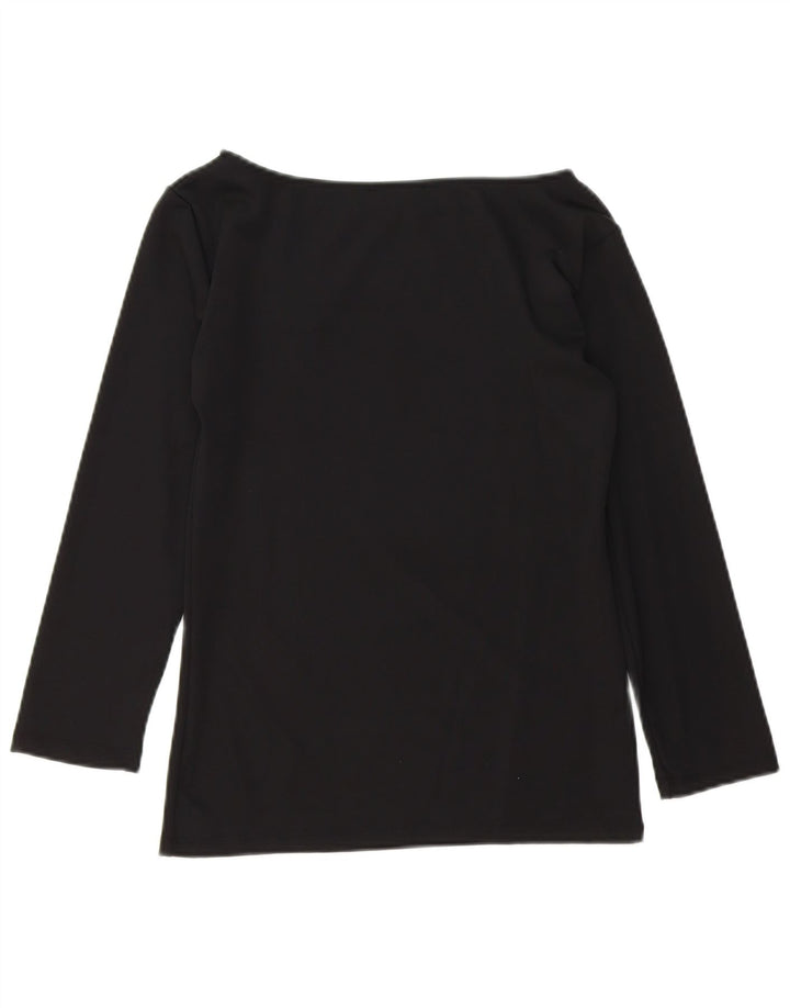 ZARA Womens Top 3/4 Sleeve UK 12 Medium Black