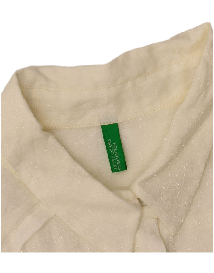 Benetton Dameskjorte UK 18 XL Hvid