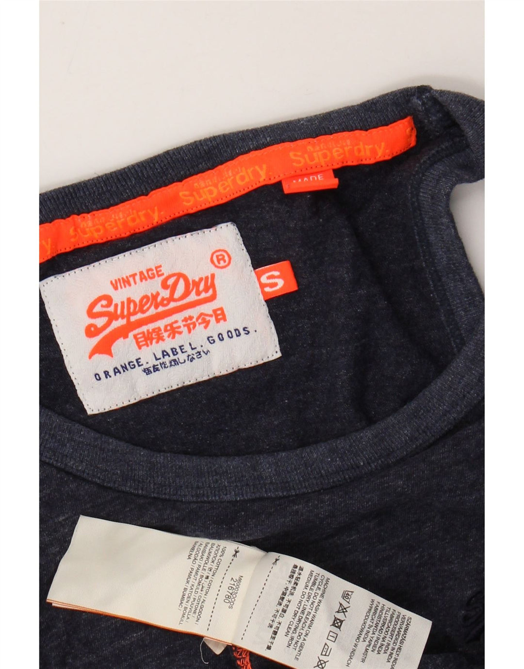 SUPERDRY Herrevest Top Small Navyblå Flecked Bomuld