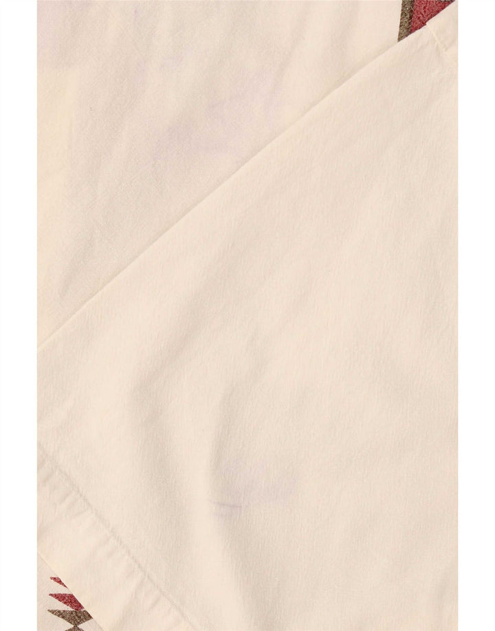 Rocky Kortærmet Herreskjorte Small Off White Geometric