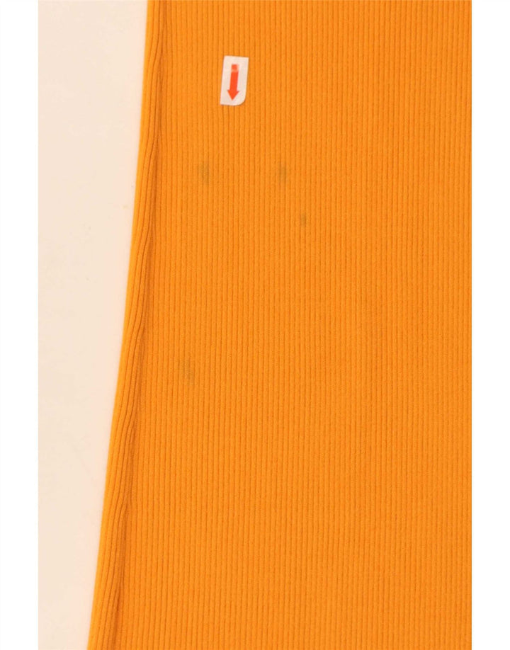 Zara Dame Maxi Jumper Kjole UK 8 Small Orange Viscose