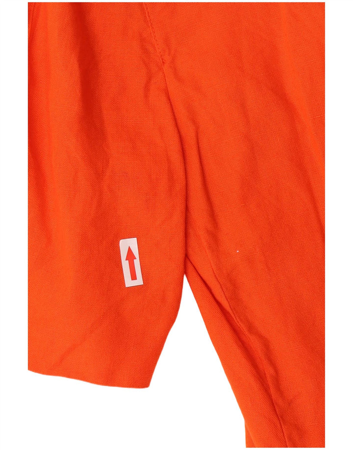 Genny Womens 2-delt sæt US 10 Large Orange Linen