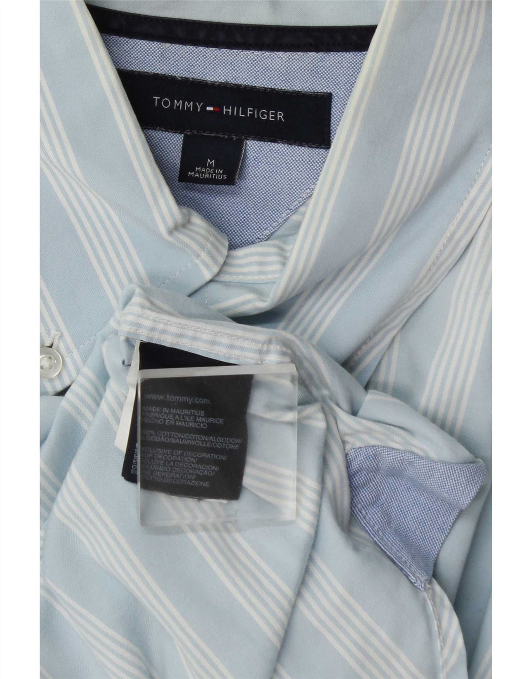 Tommy Hilfiger Herreskjorte Medium Blå Stribet Bomuld