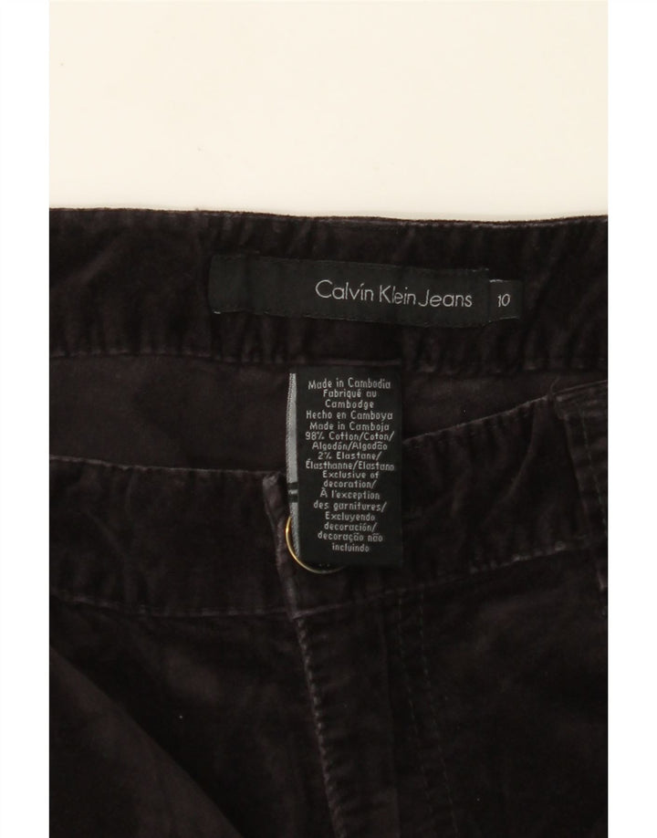 Calvin Klein Dame Casual Bukser US 10 Medium W30 L29 Sort Bomuld