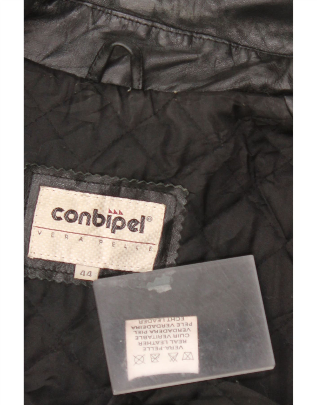 CONBIPEL Herre Læderjakke IT 44 XS Sort Læder