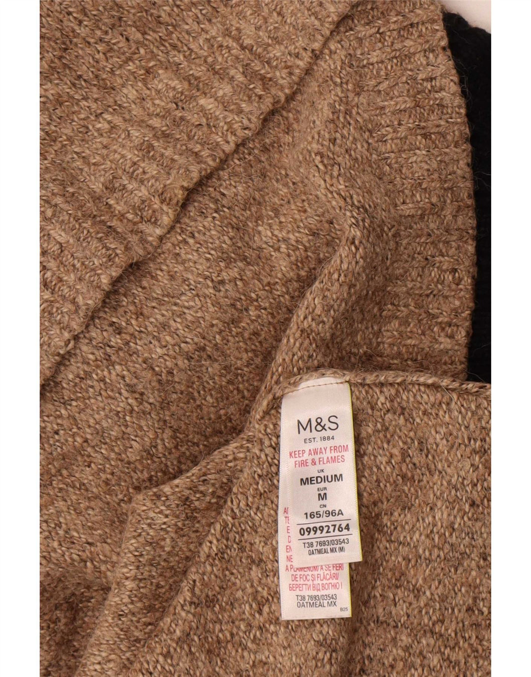 Marks & Spencer Dame Kortærmet Turtle Neck Sweater UK 14 Medium