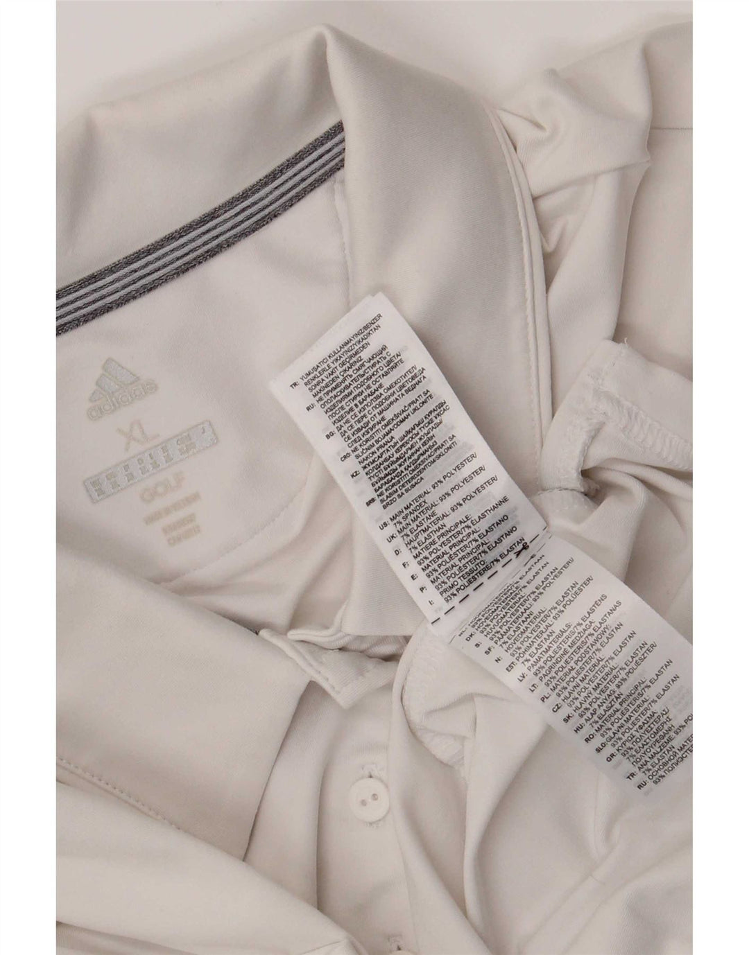 Adidas Dame Polo Shirt UK 18 XL Hvid Polyester