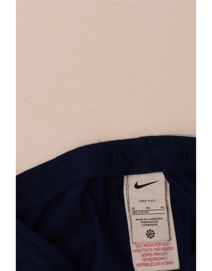 Nike drenge Dri Fit træningsdragt bukser 13-14 år XL marineblå polyester