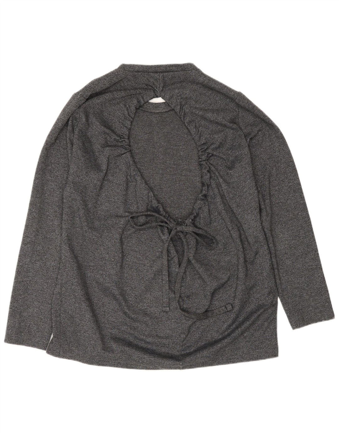 Zara Dame Langærmet Oversized Bluse Top UK 10 Small Grey