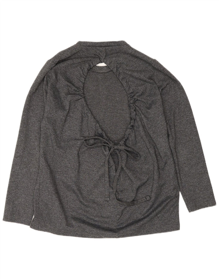 Zara Dame Langærmet Oversized Bluse Top UK 10 Small Grey