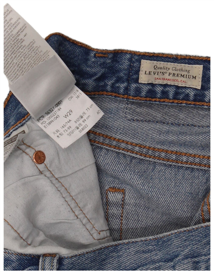 Levi's Womens 501 Distressed Denim Shorts W29 Medium Blue Bomuld