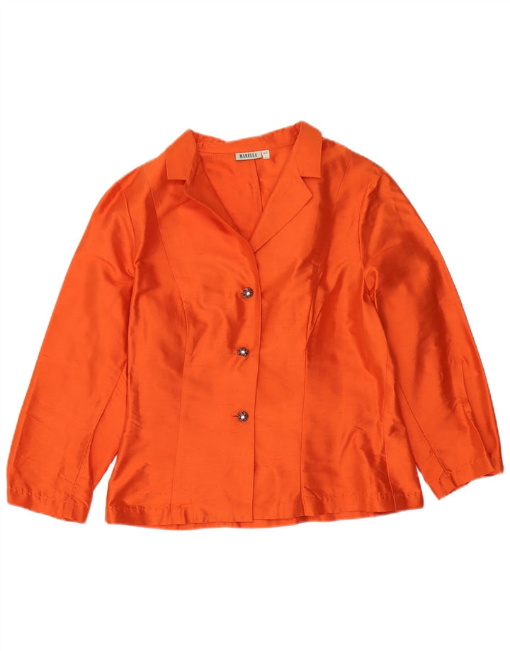Marella skjortebluse med 3/4 ærmer til kvinder IT 46 Large Orange