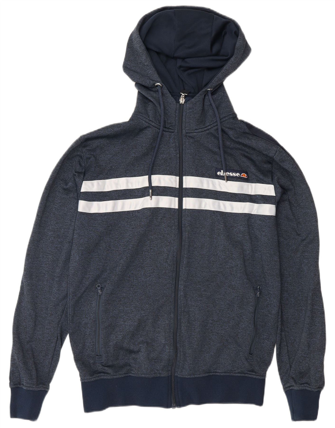 Ellesse Herre hættetrøje med lynlås Small Navy Blue Colourblock