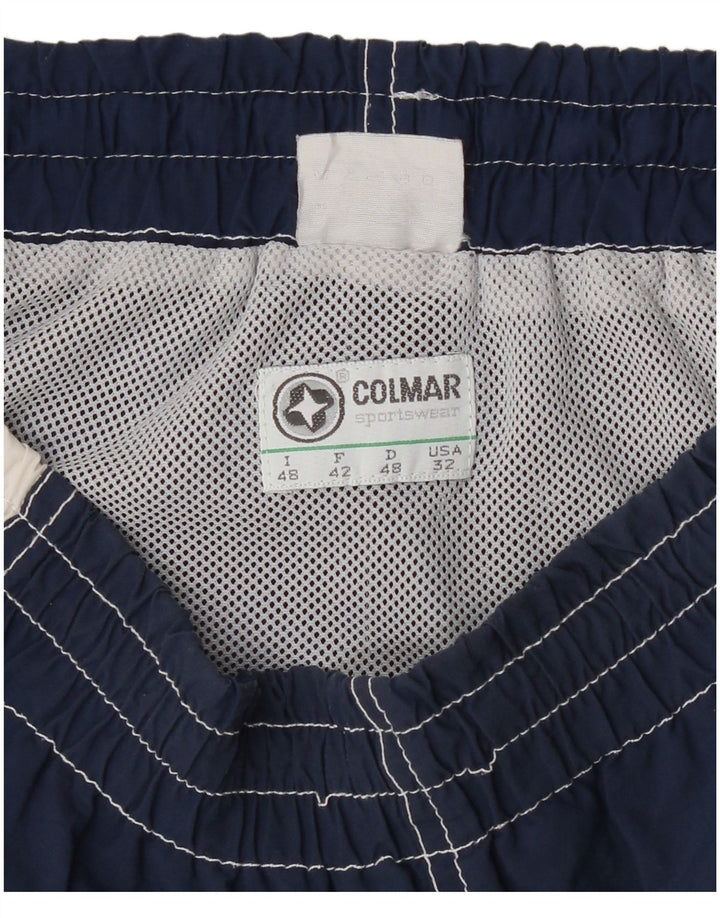 COLMAR Mens Swimming Shorts IT 48 Medium  Navy Blue Colourblock