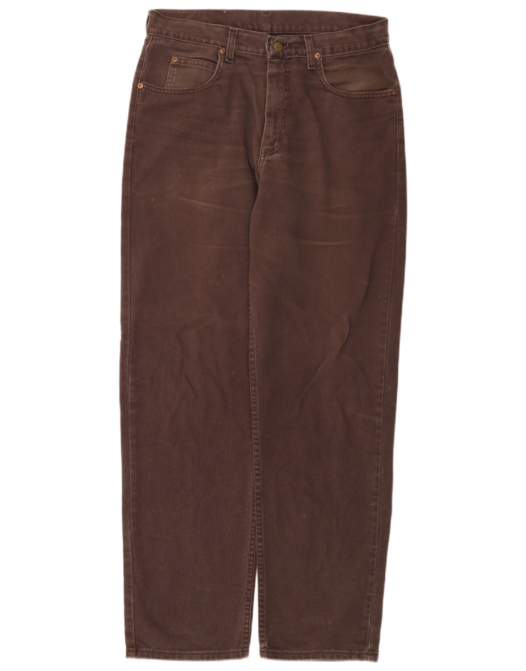 Lee Mens Kansas Straight Jeans W34 L32 Brun Bomuld