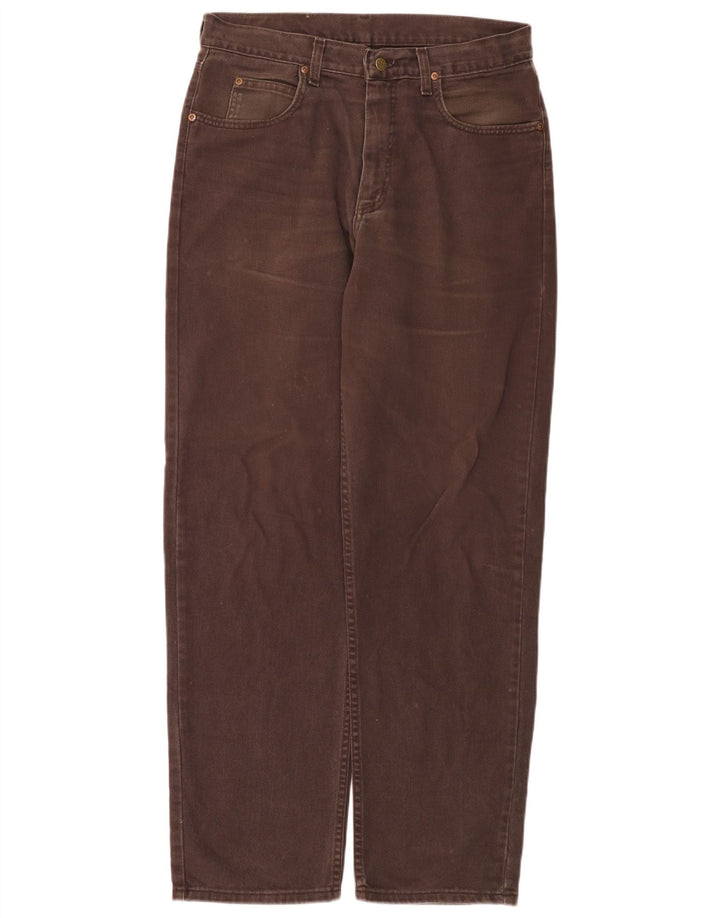 Lee Mens Kansas Straight Jeans W34 L32 Brun Bomuld
