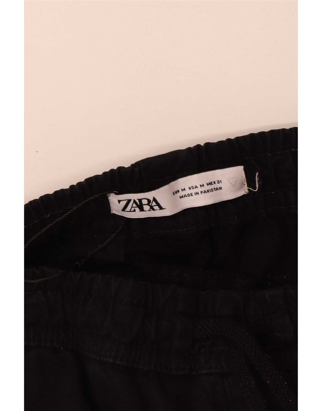 Zara Herre Joggers Chino Bukser Medium W31 L30 Sort Bomuld