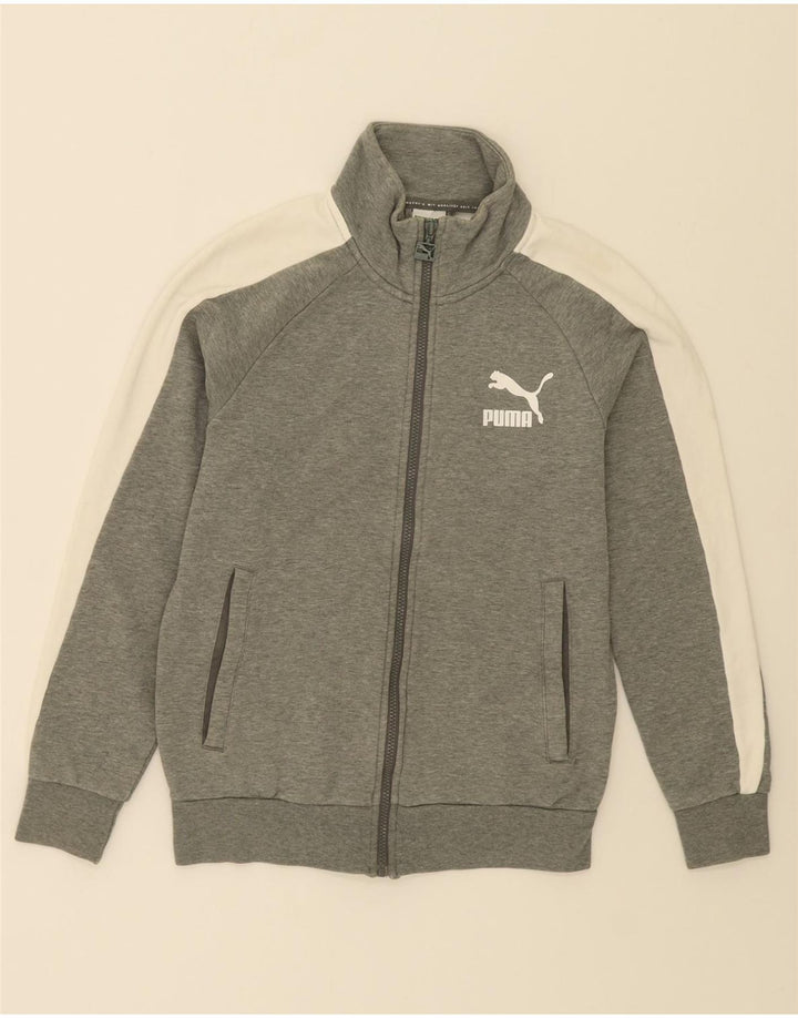 PUMA Mens Tracksuit Top Jacket XS Grey Colourblock Cotton Vintage Puma and Second-Hand Puma from Messina Hembry 