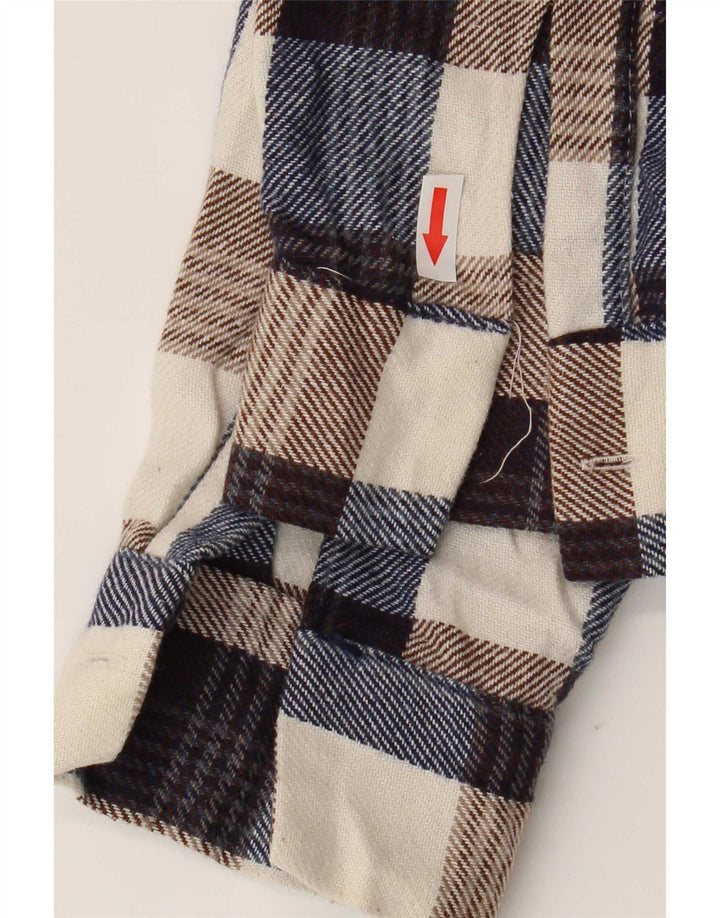 Vintage flannelskjorte til mænd, medium flerfarvet ternet