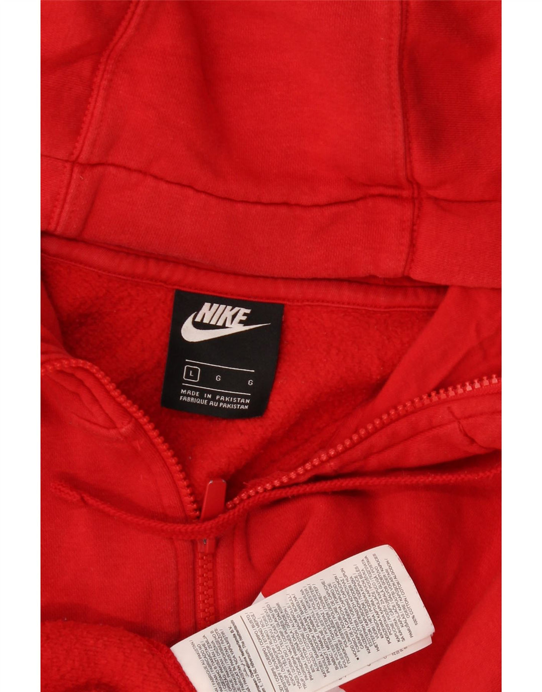 Nike hættetrøje med lynlås til mænd Stor rød bomuld
