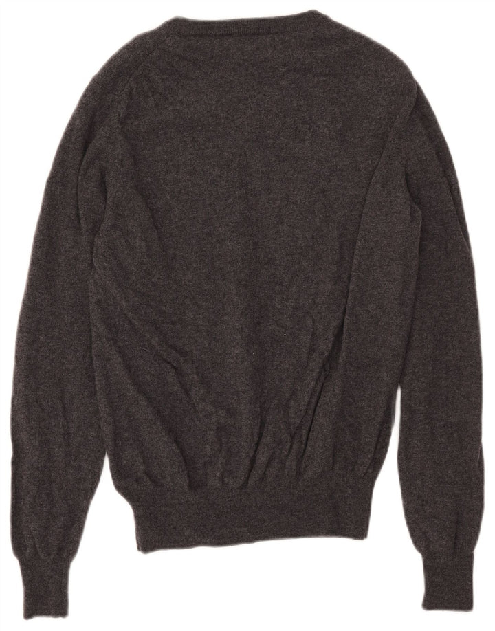 Fred Perry Herre V-hals sweater mellemgrå uld