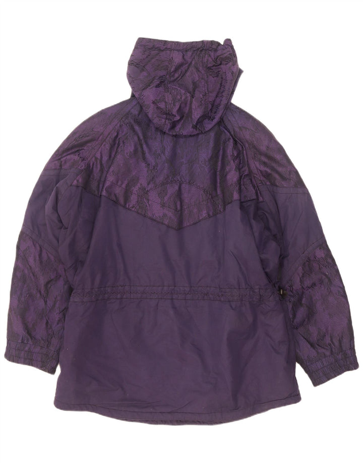 Rodeo Dame Hætte Oversized Anorak Jacket UK 16 Large Purple Polyester