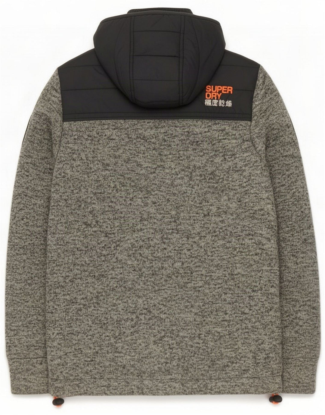 Superdry Polstret træningsdragt med hætte til mænd - topjakke Medium Grey Flecked