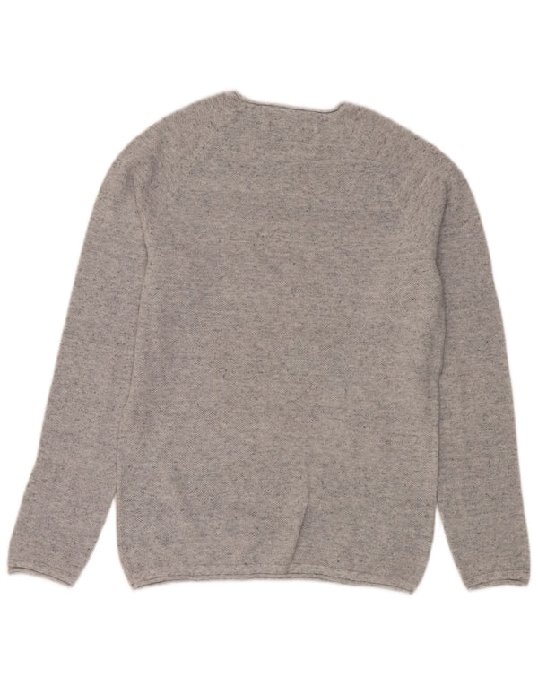 Jack & Jones Mens Crew Neck Jumper Sweater Small Grey Flecked