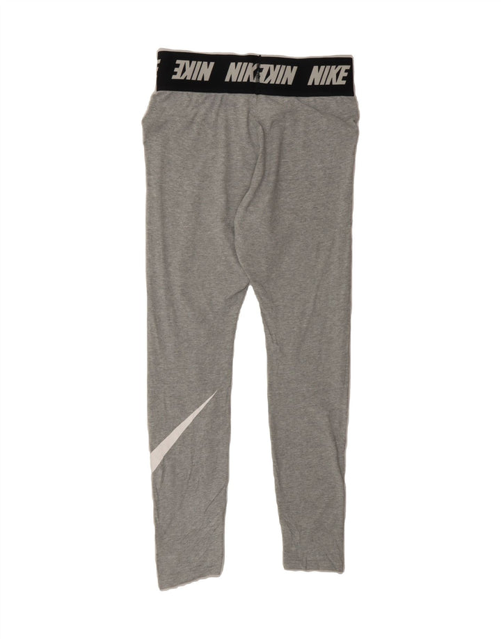 NIKE Womens Graphic Leggings UK 12 Medium  Grey Cotton Vintage Nike and Second-Hand Nike from Messina Hembry 