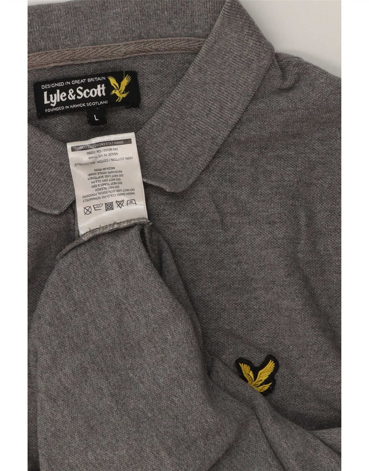 Lyle & Scott herre poloskjorte stor grå bomuld