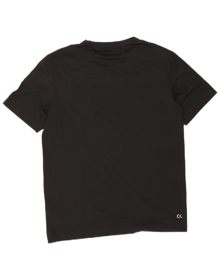 Calvin Klein Herre grafisk T-shirt Top Medium Sort Colourblock Polyester