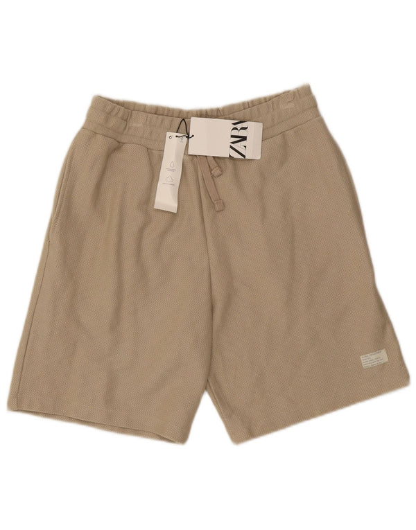 Zara Herre Chino Shorts Medium W31 Beige Bomuld