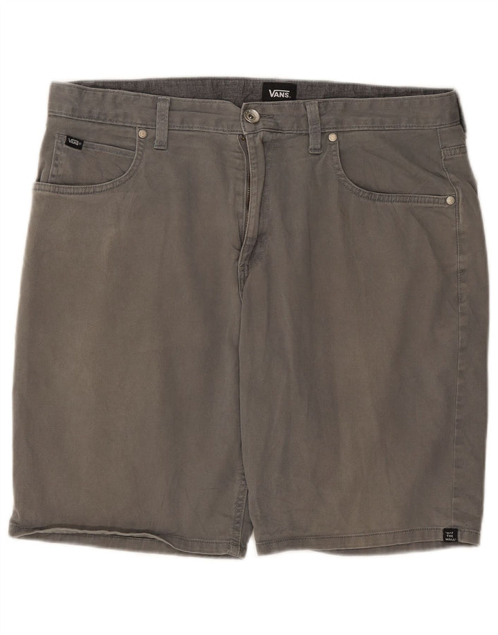 Vans Herre Casual Shorts W34 Large Grå Bomuld