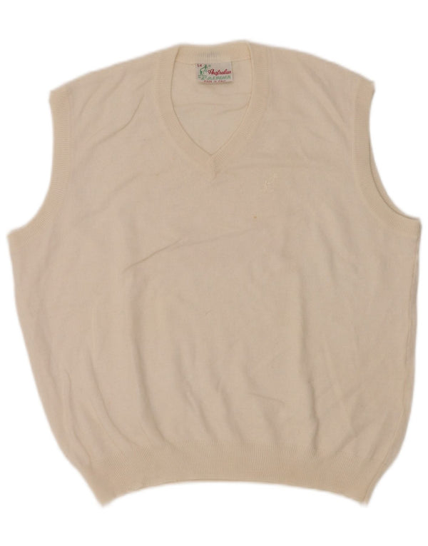 AUSTRALIAN L'ALPINA Herrevest Tank Top IT 54 XL Hvid Uld