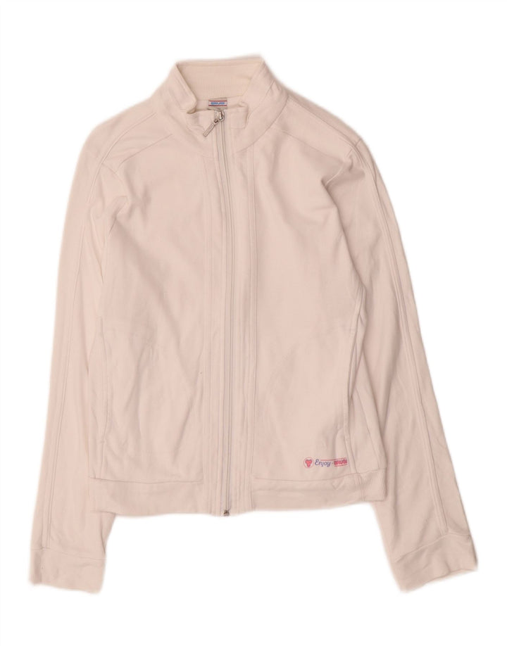 Brugi træningsdragt topjakke til kvinder UK 10 Lille hvid bomuld