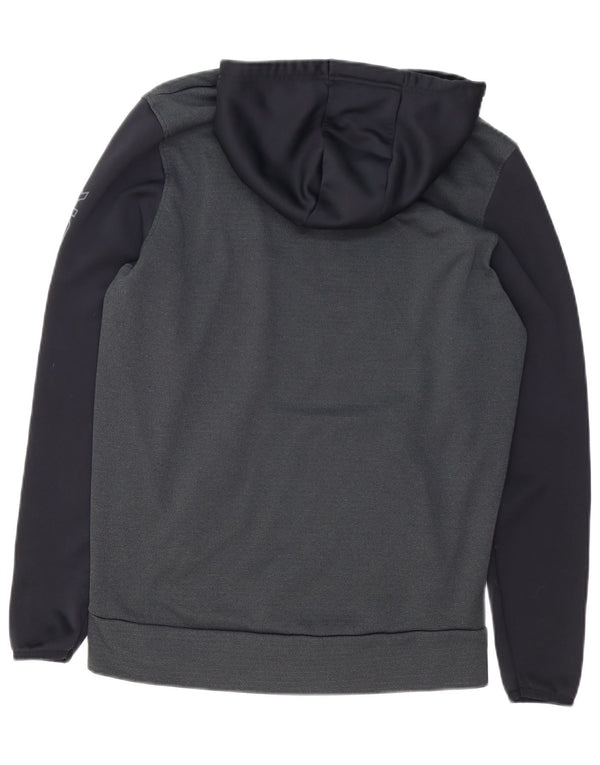 UNDER ARMOUR Herre Cold Gear Graphic Hoodie Jumper Small Grey Colourblock