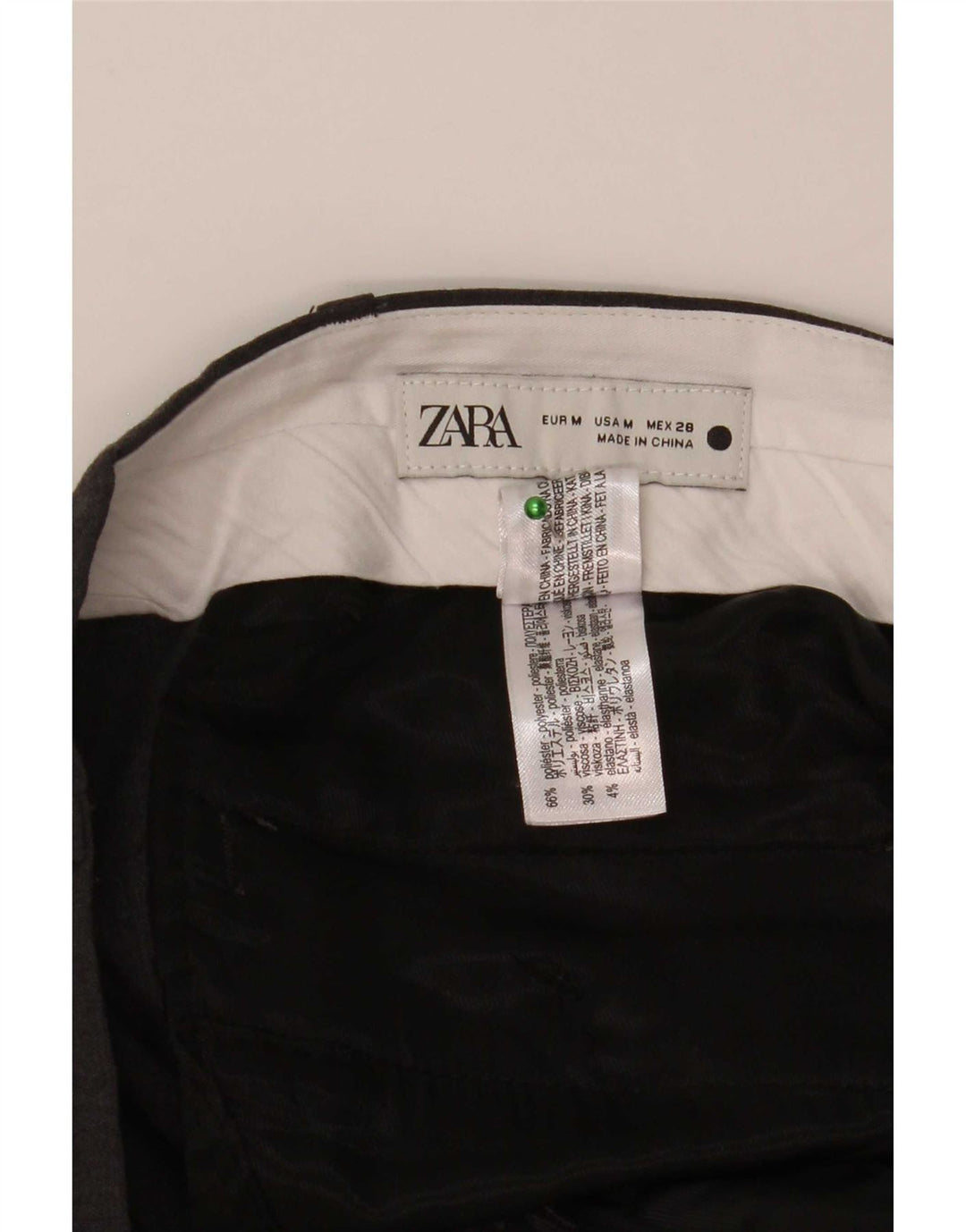 Zara Herre Lige Casual Bukser Medium W32 L29 Grå Polyester