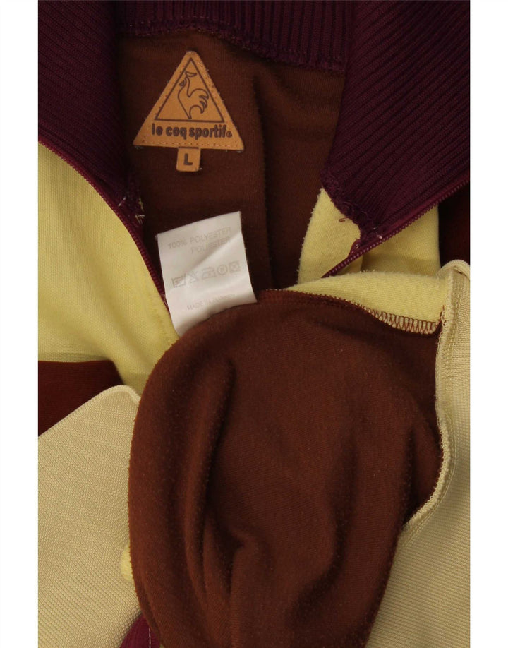Le Coq Sportif Herre træningsdragt Topjakke Stor Gul Colourblock Polyester