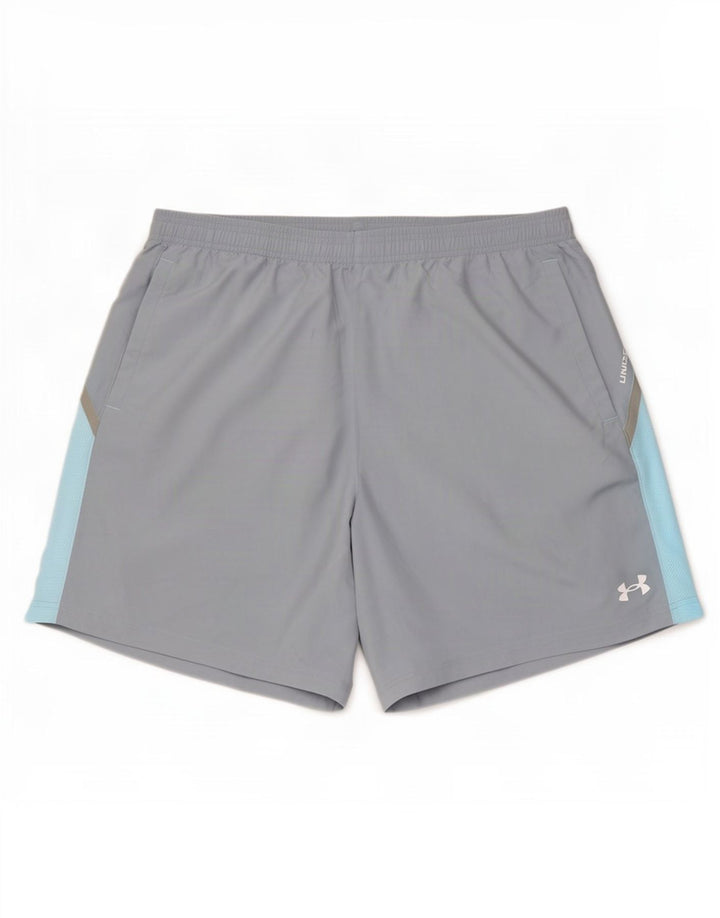 Under Armour Herre Sportshorts XL Grå Colourblock Polyester